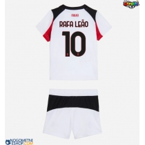 Otroški Nogometni dresi AC Milan Rafael Leao #10 Gostujoči 2025-26 Kratek Rokav (+ Kratke hlače)